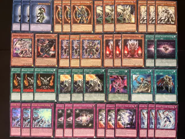 Yugioh Black Luster Soldier Deck- Envoy- Ritual- Evening- Beginning- Shield Nm