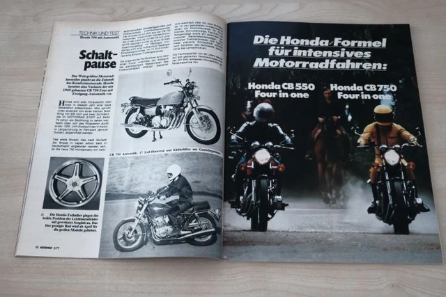 MOTORRAD 12823) HONDA CB 750 Automatik mit 50PS im Fahrbericht auf ...