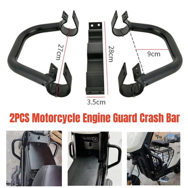 2PCS Universal Motorcycle Engine Guard Crash Bar Body Frame Falling Protector US