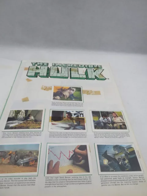 The Incredible Hulk 1970's Picture Card Album RARE ORIGINAL Complete 2