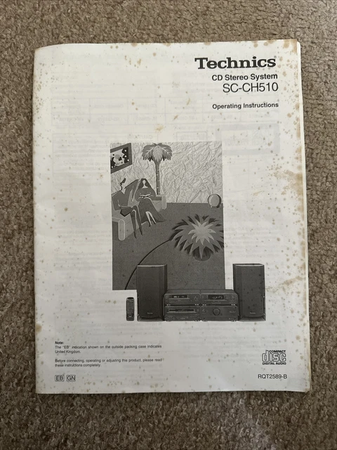 Vintage Technics SC-CH510 CD Stereo System Operating Instructions manual