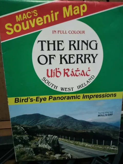 Vintage Mac's Souvenir Map The Ring of Kerry South West Ireland Folding Collecta