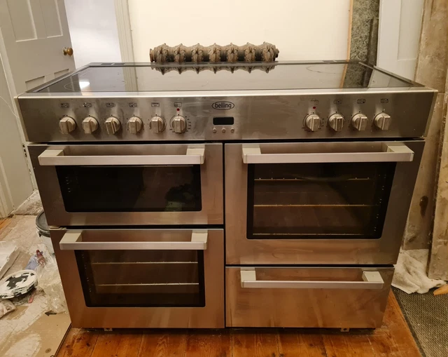 BELLING RANGECOOKER 110 Cm Prof 110E Stainless Steel 7 Hob 6 Rings + 1