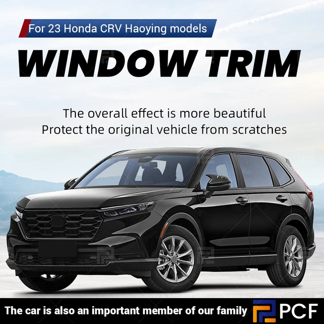 FOR 20232024 HONDA CRV CRV Black titanium Window frame Molding Cover