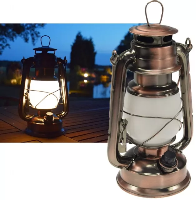 CT23102 LED Camping Laterne MAXI XXL 28,5cm Garten-Laterne Retro Design dimmbar