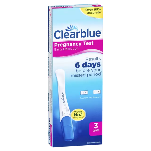 Clearblue Ultra Early Detection Pregnancy Tests 3pk Over 99% Accurate