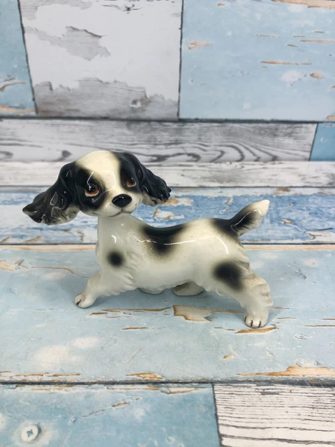 Vintage  DOG Ornament  Spaniel  springer cocker ,ceramic Bobble Removable Head