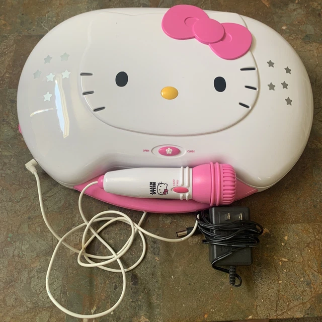 HELLO KITTY LIGHTUP Karaoke Machine CD Player with Microphone Tested