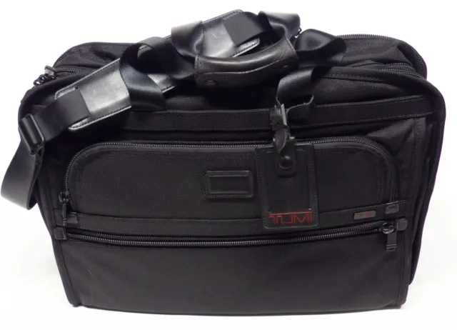 Tumi Alpha Expandable Carry-On Travel Luggage 022121DH in Ballistic Black 2