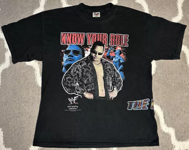 vintage the rock shirt wwf XL Know Your Role TNT