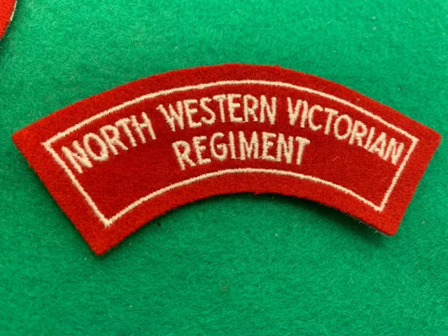 Post WW2 Shoulder Title north western victorian regiment embroidered Patch D9