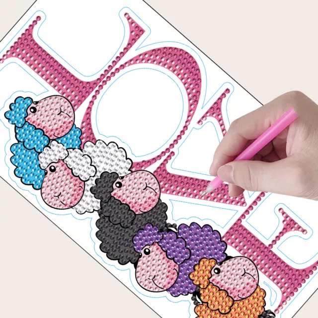DIY Gem Art Sticker Paint by Numbers Cartoon Diamonds Mosaic Stickers Home Decor