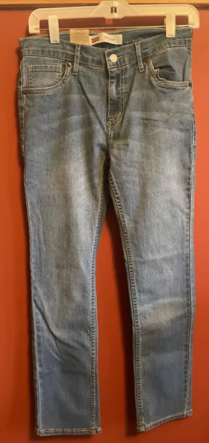 Levi's NWT 511 Slim Fit Jeans Boys Light Wash Denim Jeans Size 16 Reg (28X28)