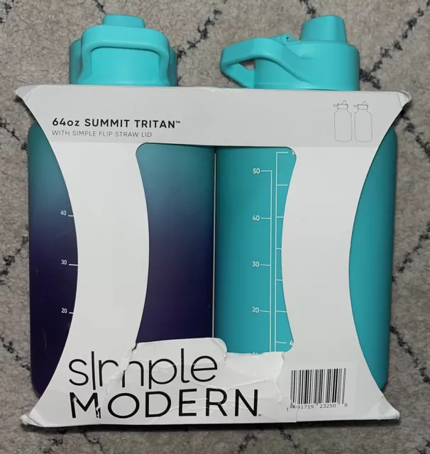 Simple Modern 64-oz Tritan Plastic Summit With Simple Flip Straw Lid, 2 PK