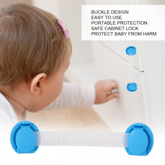 (2)Child Safety Locks Convenient To Use Detachable Buckle Baby Safety Cabinet