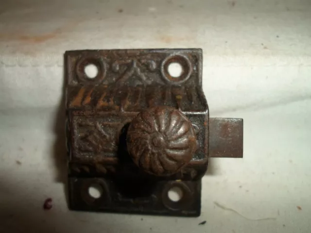 Antique Victorian- Eastlake iron cabinet latch  # 6