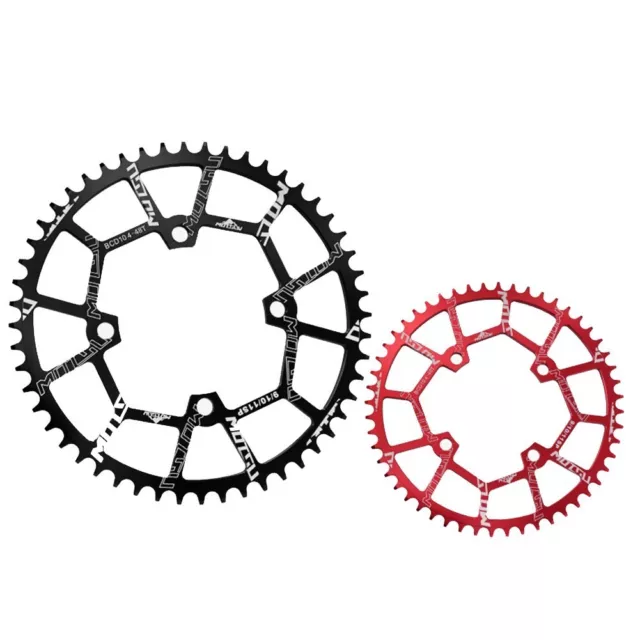 Set manovella anello catena bici da strada rosso/nero MOTSUV 104BCD CNC lega di