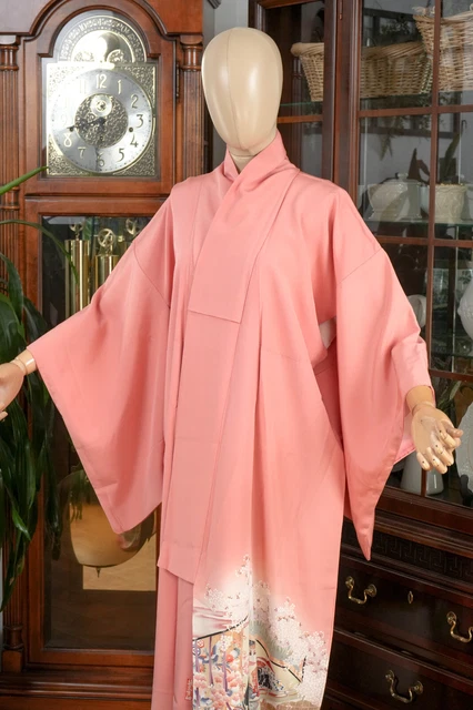 Dear Vanilla Japanese Silk Tomesode Kimono Women's Authentic Japan Made Vintage 2