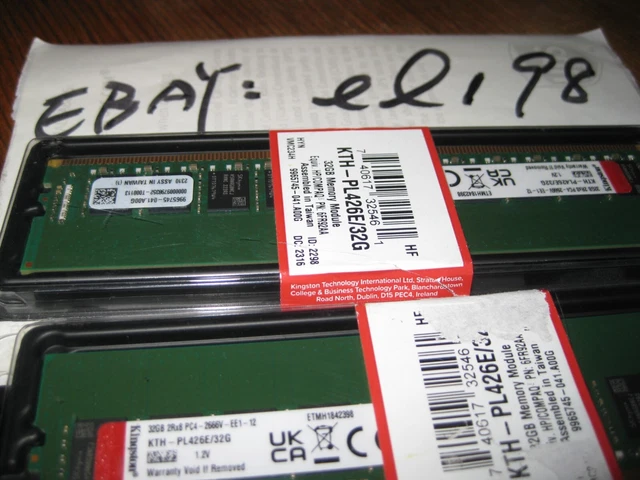 KINGSTON 32GB (1X32GB) KTH-PL426E/32G DDR4E-2666 ECC/ungepuffert ...