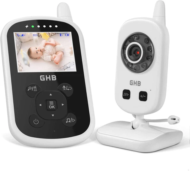 Baby Monitor with Camera Video, Baby Monitor, 2.4 Ghz, Intercom Function, Eco Mo