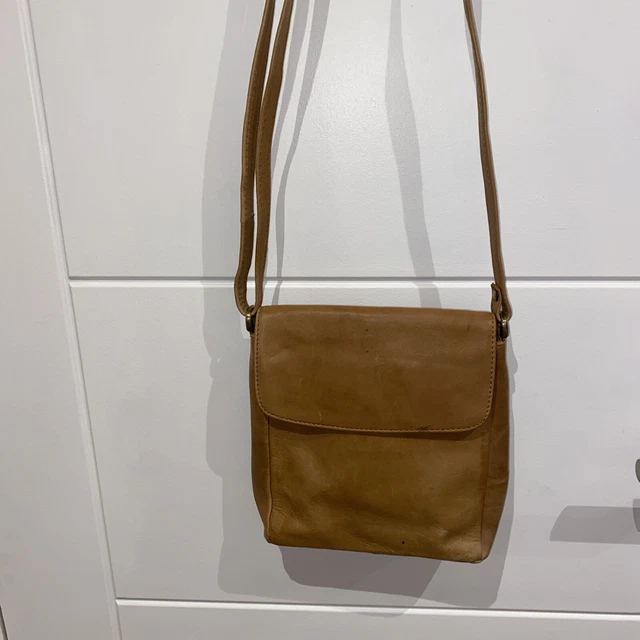GORGEOUS JOBIS TAN Brown Leather Crossbody Bag Shoulder Bag 19.99 PicClick UK