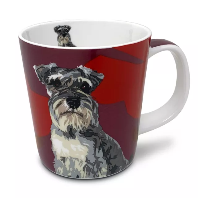 Schnauzer Mug Fine Bone China Mug by Leslie Gerry, 320ml