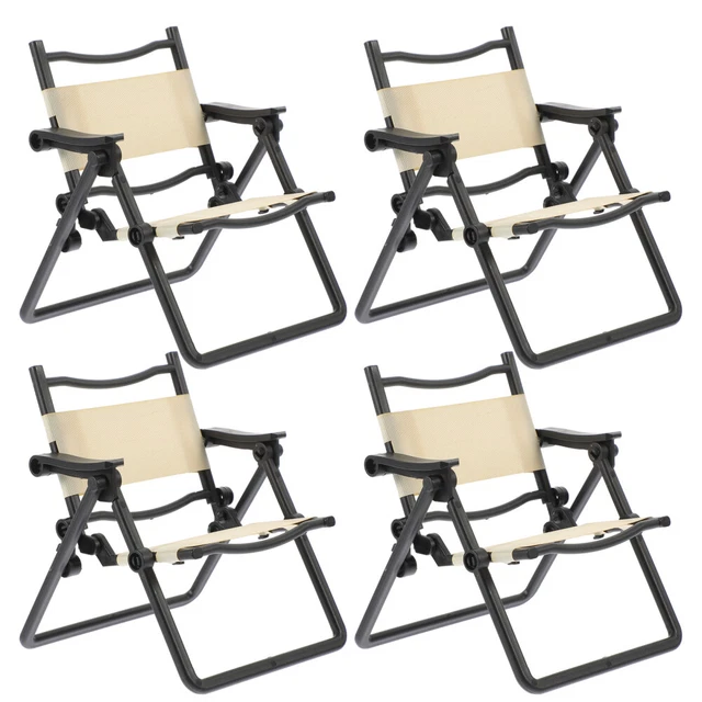 4 Pcs Mini Chair Model Miniature Chairs Cute Cell Phone Stand Lounge Foldable