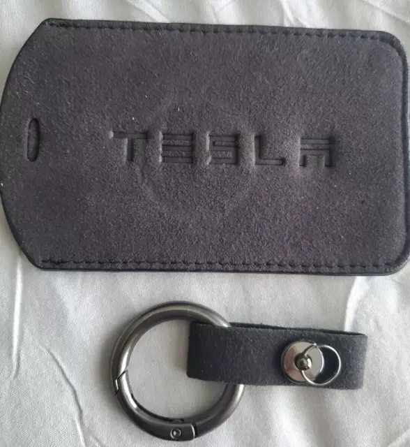 TESLA KEY CARD Holder Model 3/Y/X/S Key Card Case with Key Chain black ...