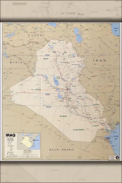 Poster, Many Sizes; Cia Map Of Iraq 2003