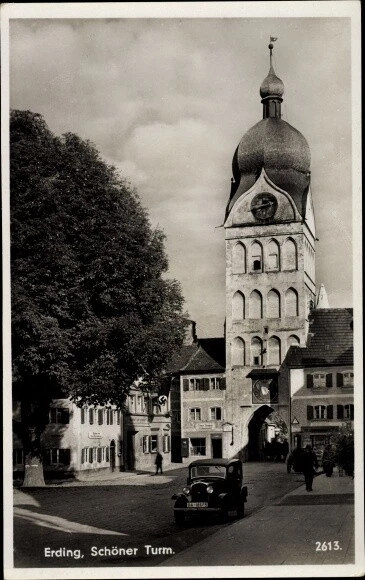 Ak Erding in Oberbayern, Schöner Turm - 3024061