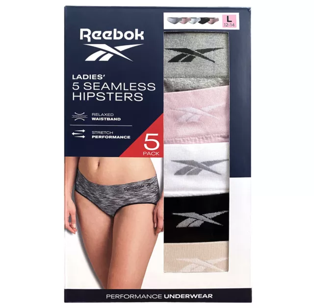  Reebok Womens Underwear - Seamless Hipster Briefs