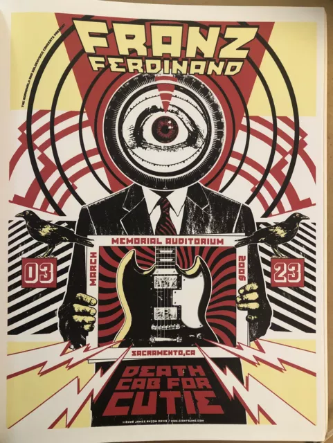 Franz Ferdinand by James Theme Davis,Calli.2006,Gig Poster Indi RocArt 14x10"97