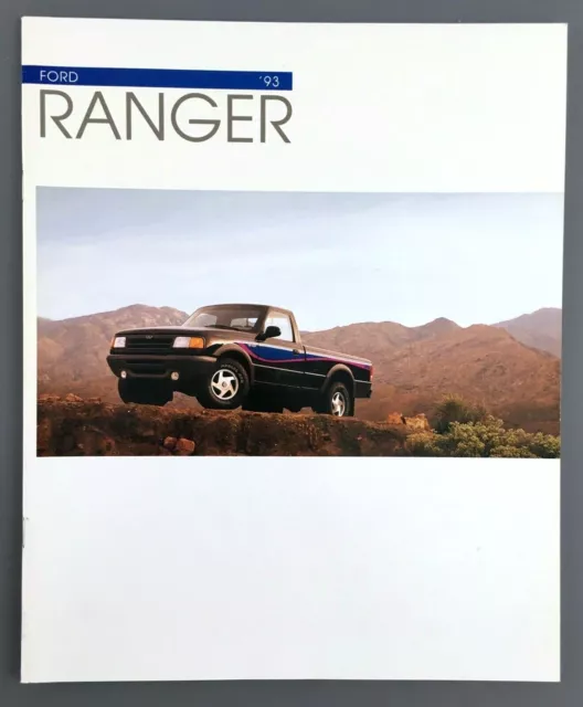 1993 Ford Ranger Pickup Truck Showroom Sales Booklet Dealership Catalog Brochure