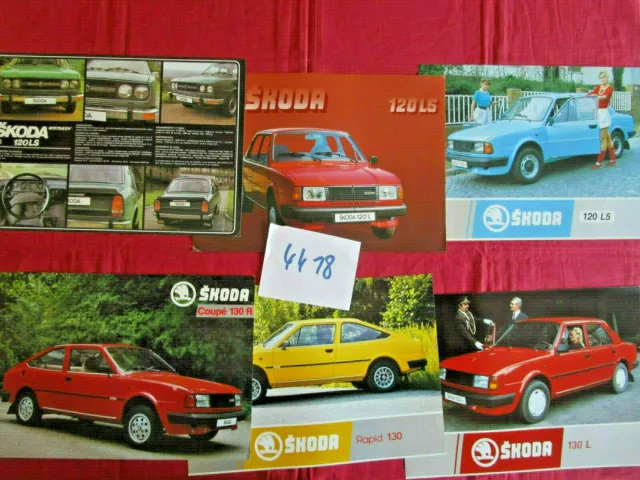 N°4418 /  SKODA 12 prospectus, dépliant, catalogue environ 1985 2