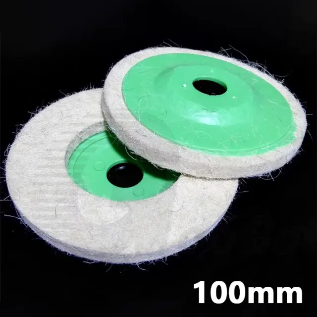 100mm 4 Inch Wool Buffing Angle Grinder Wheel Felt Polishing Discs Glass Metal
