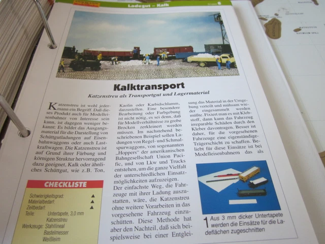 Four Menu MODELLBAHN SCHRITT FÜR Schritt 8 B Ladegut Kalk-- aus Katzenstreu EUR 4 ...