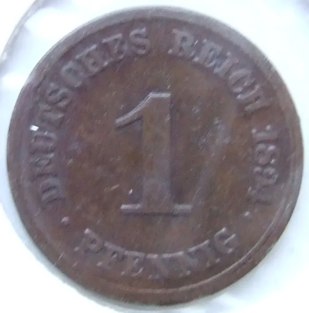 Moneta Reich Tedesco Impero Tedesco 1 Pfennig 1894 F IN Very fine