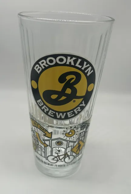 1 x sehr seltene Brooklyn Pilsner Pint Glas Sammlerstück Pub Bar Brauerei M23 Neu