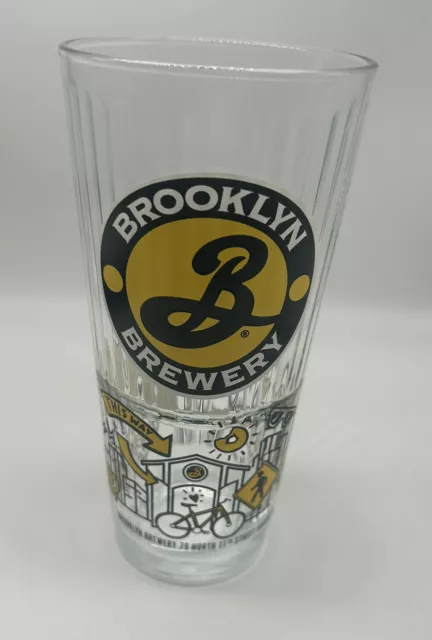 2 x sehr seltene Brooklyn Pilsner Pint Glas Sammlerstück Pub Bar Brauerei M23 Neu