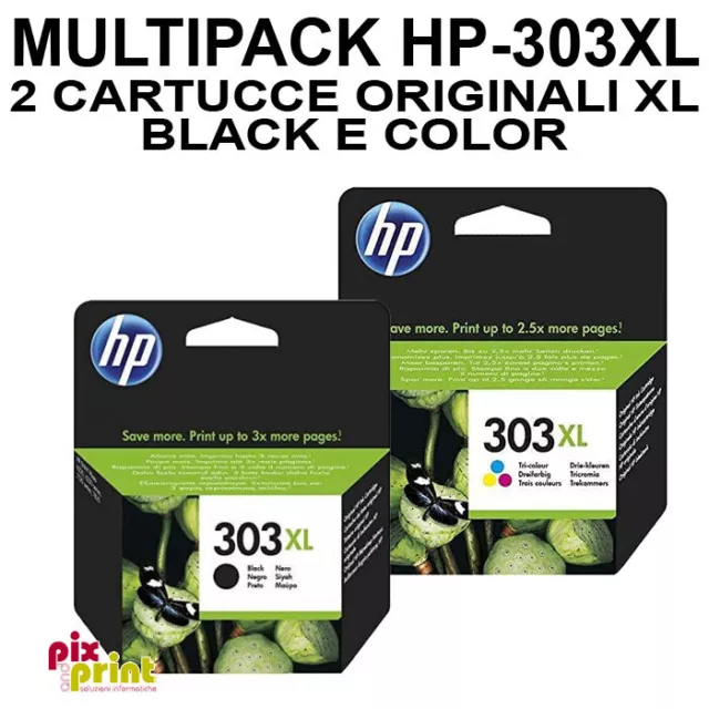 Hp 303Xl Kit Promo Cartucce Originali 1 Black Xl +1 Color Xl Envy 6220 7130 6230