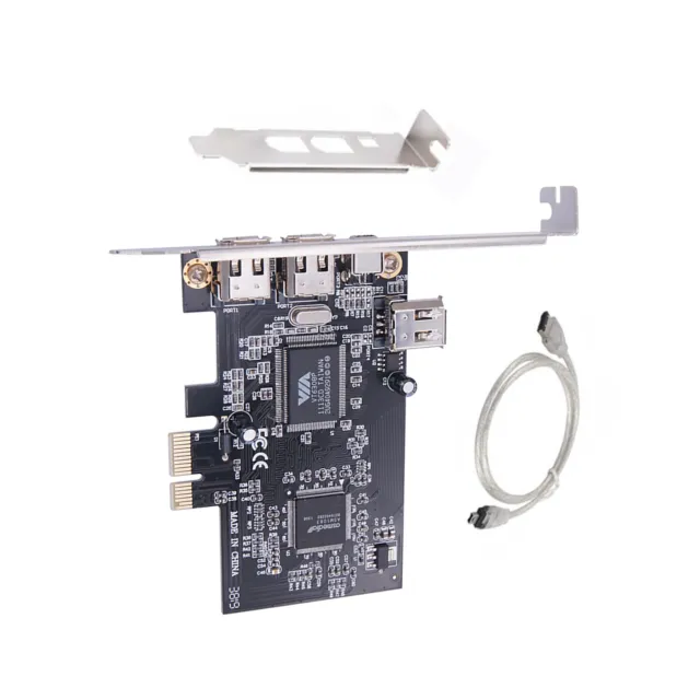 PCI Ex1 to External IEEE 1394 Adapter Card Controller With Bracket  Adapter