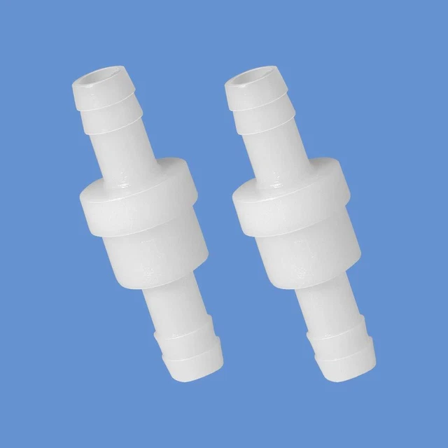 1/2" Barb Hose One Way Inline Check Valve Non Return Ozone Resistance PVDF