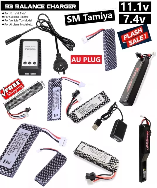 11.1v/7.4v Lipo Battery Tamiya SM Adaptor B3 Charger