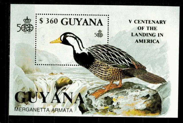 Vögel - Guyana- 1991 Michel Block 127 postfrisch