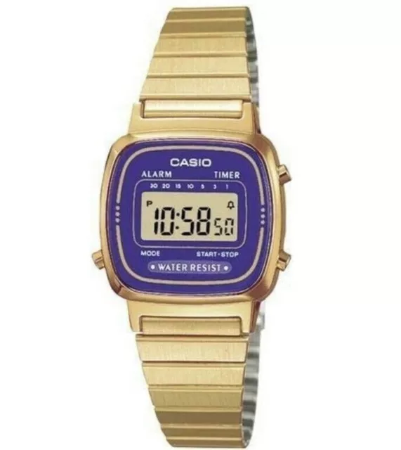 New  Casio  LA670WGA-6   Water  Resistant  Auto  Calendar  Daily  LA670WGA-6