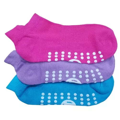 3 X Enfants Baskets Prise Chaussettes Anti-dérapantes Skid Slip pour Filles