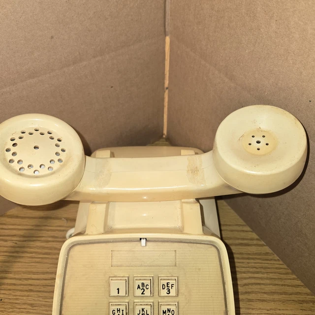 GTE PUSH BUTTON Vintage Phone tan color, tested £8.99 - PicClick UK