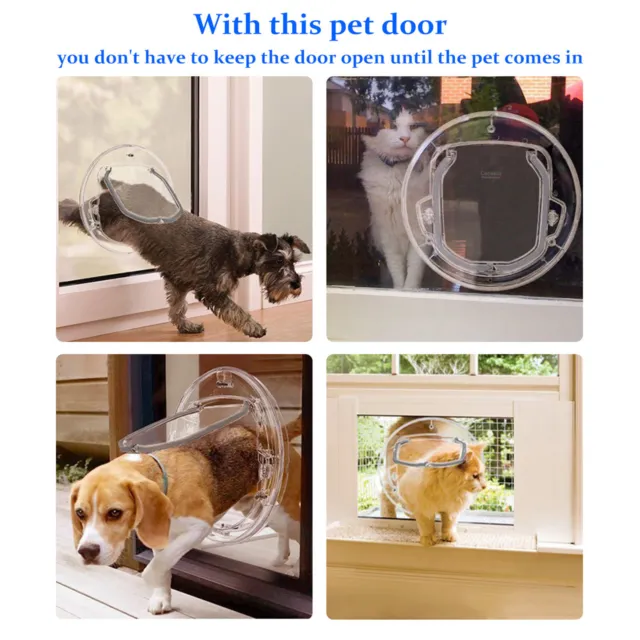 Puppy Door Round Convenient Controlled Cats Door Acrylic 3