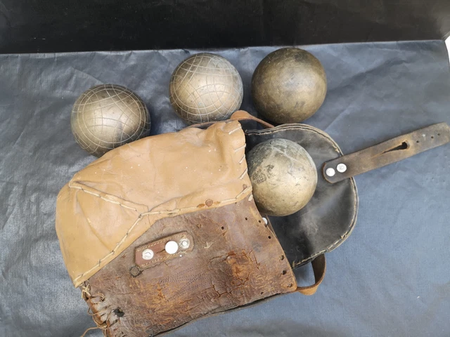 Sacoche cuir 4 boules lyonnaises - Sport & Plein air