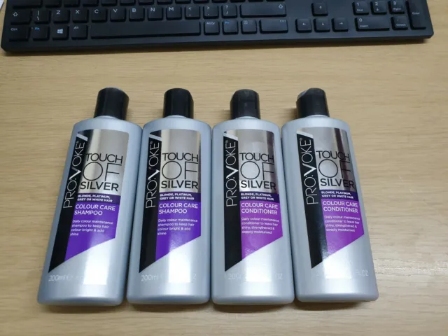 2 x Pro-Voke Touch of Silver Shampoo 200ml & 2 x Conditioner 200ml NUR £12,99
